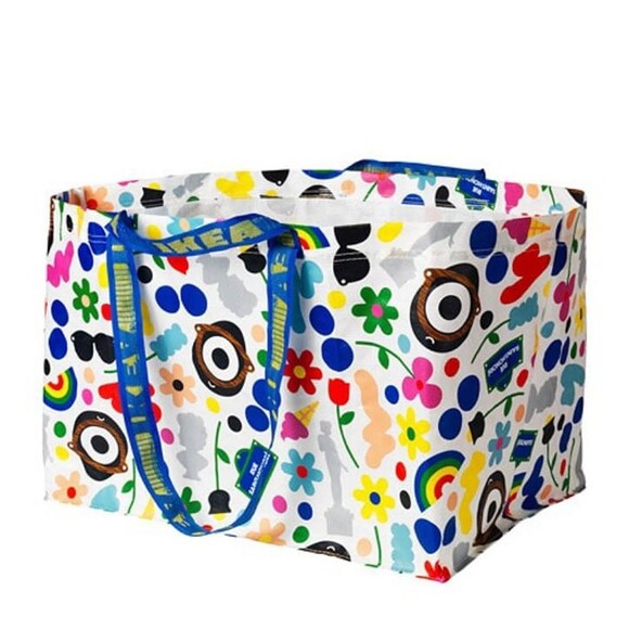 IKEA Large Bag Reusable Darcel Fornyad Rainbow Monster Ice Cream FUN Summer HUGE - Picture 1 of 4